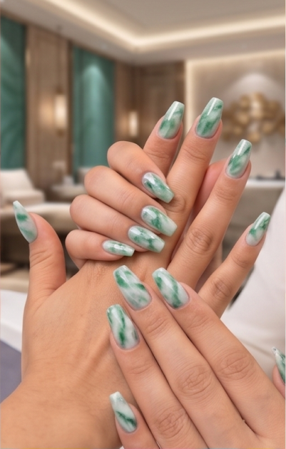 French tip nail art