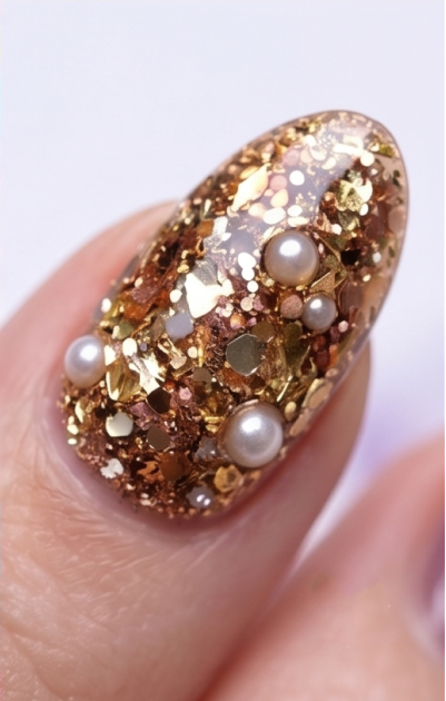 Chrome powder nails