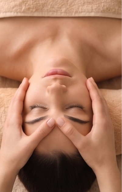 Facial massage technique demo